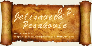Jelisaveta Pešaković vizit kartica